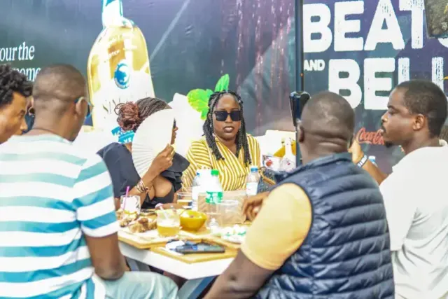 Revellers enjoying the vibes