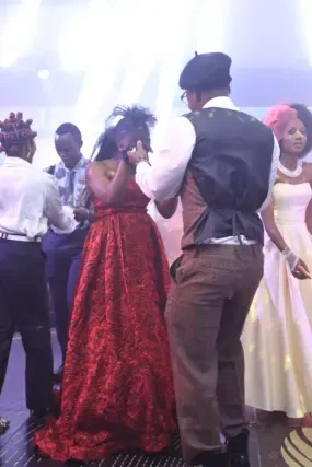 Revellers dancing