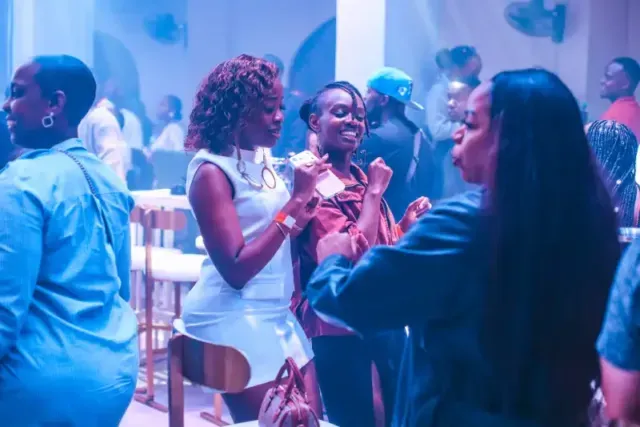 Revelers At Aura