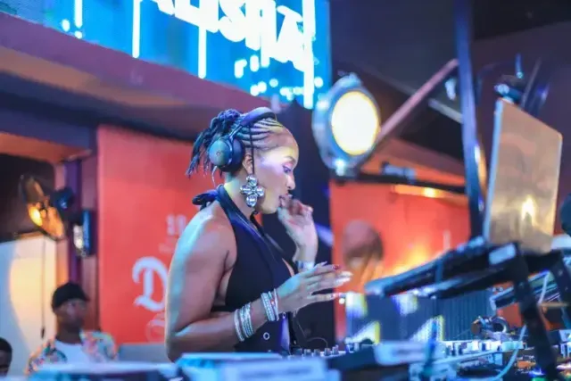 DJ Alisha at the 1420 1st Anniversary