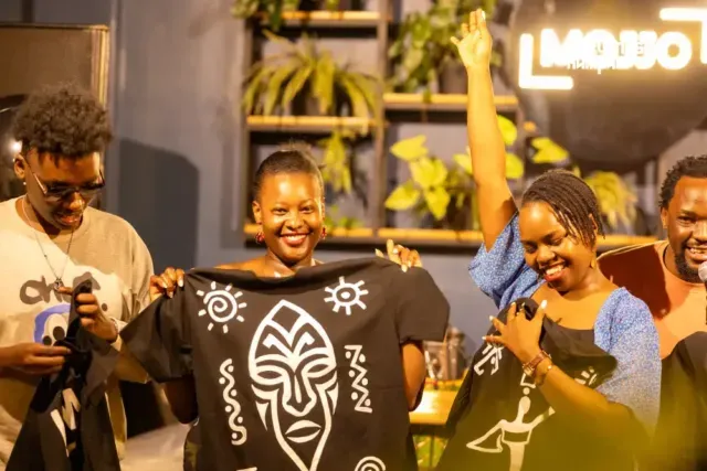 Revellers at the anniversary