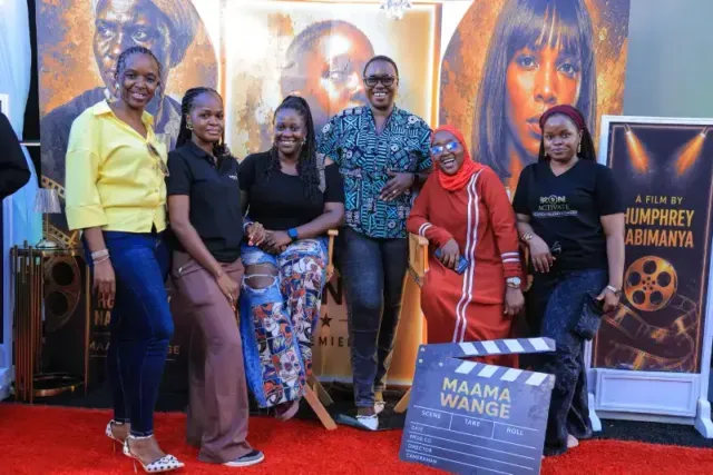 Guests at the film premier at Reach A Hand HQ